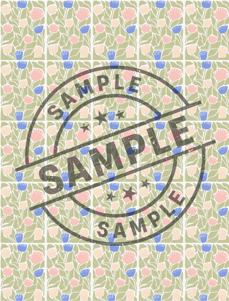 Water Soluble Polymer Clay Transfer - SAGE FLORAL