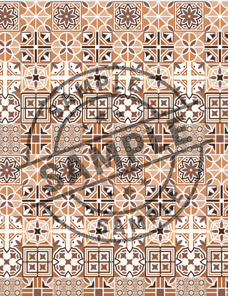 Water Soluble Polymer Clay Transfer - MOROCCAN TILE