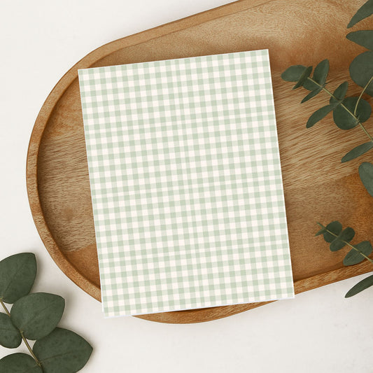 Water Soluble Polymer Clay Transfer - SAGE GINGHAM