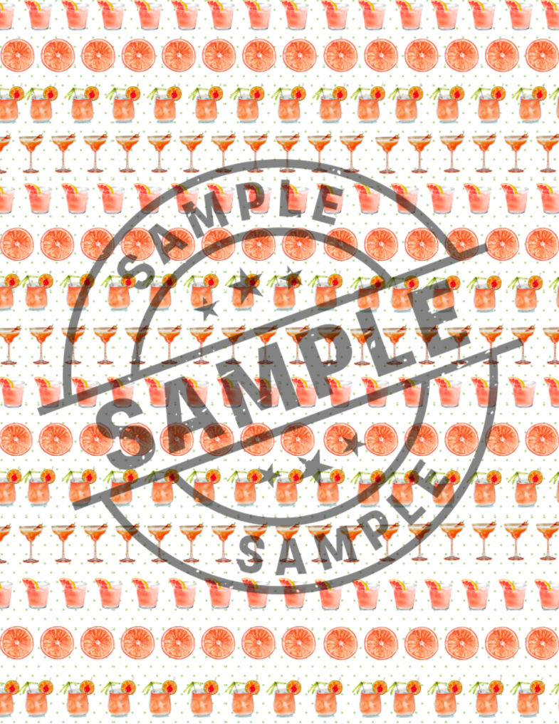 Water Soluble Polymer Clay Transfer - SUMMER DRINKS