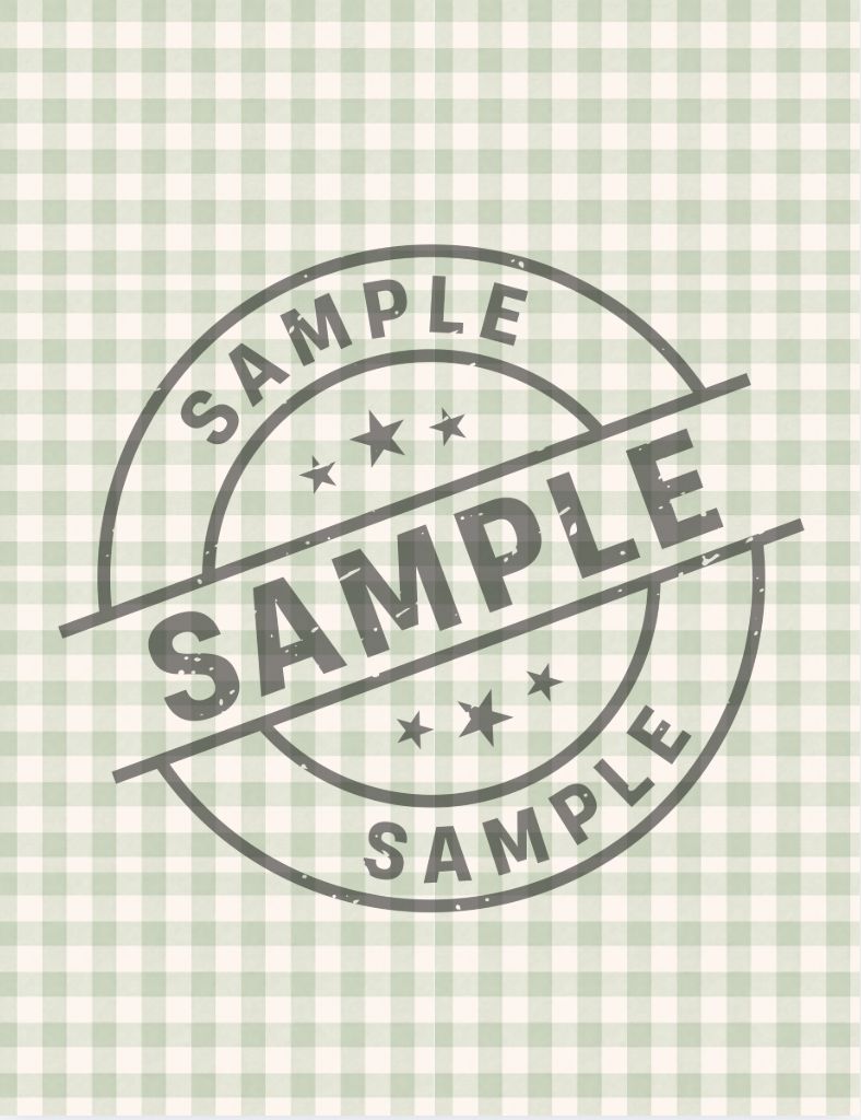 Water Soluble Polymer Clay Transfer - SAGE GINGHAM