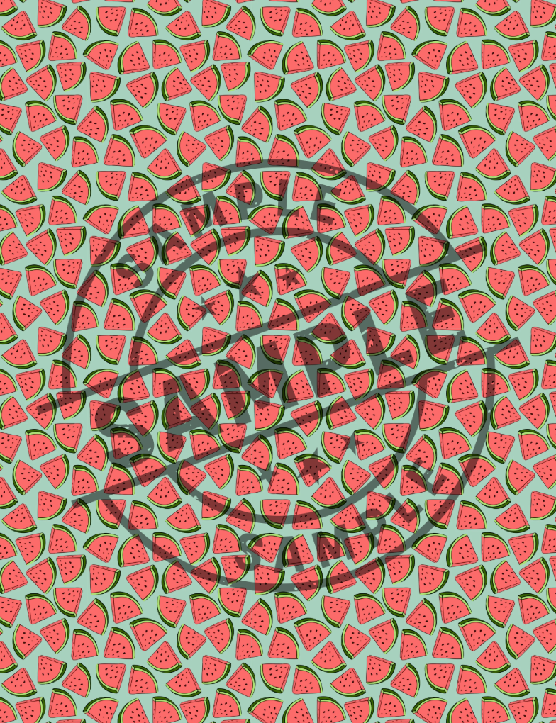 Water Soluble Polymer Clay Transfer - JUICY WATERMELON